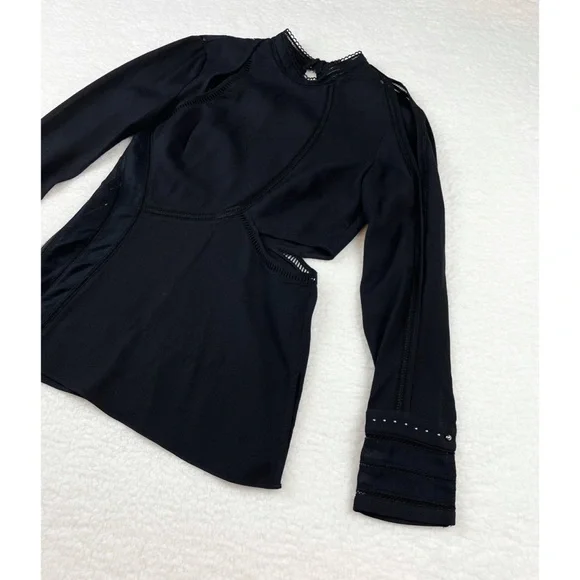 3.1 PHILLIP LIM • Black Cutout Long Sleeve Blouse, 0 - Picture 16 of 16
